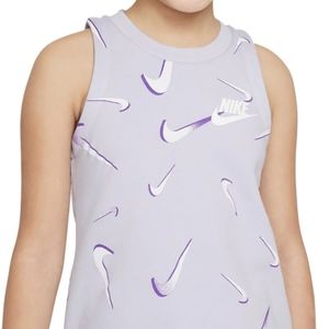 Nike Girls' Soft French Terry Swoosh Printed Tank